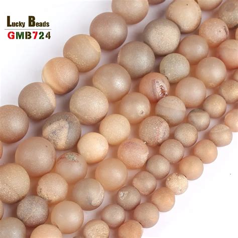Round Bead Ball Nude Smile Cracked Stone Beads For DIY Necklace