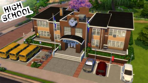 High School Nocc The Sims 4 Speed Build Youtube