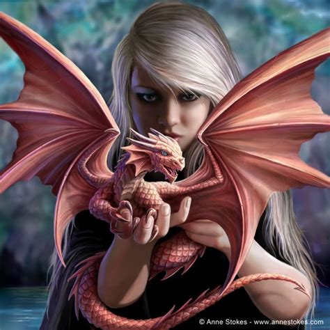Dragonkin Drachen Mädchen Drachen Fantasy Poster