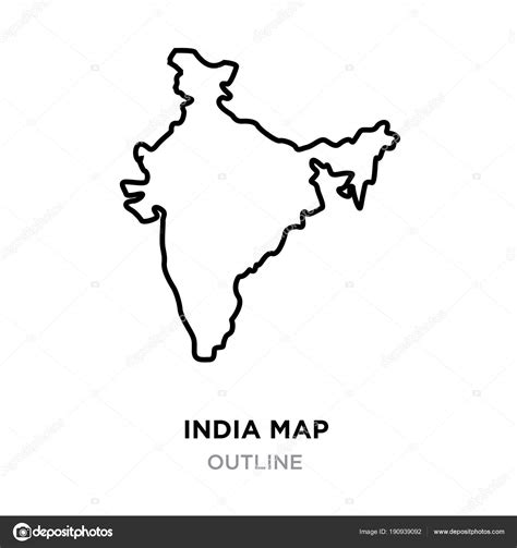 India Map Outline White Background Stock Illustration Download Image Images