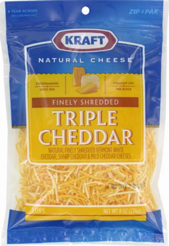Kraft Shredded Triple Cheddar Cheese 8 Oz Ralphs