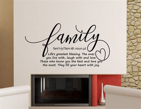 Family definition wall decal, family wall art, family sign, family wall decor, family quote 