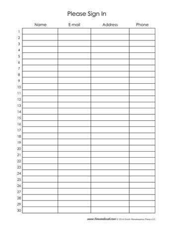 sign  sheet template  tims printables