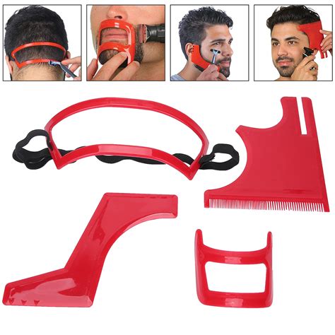 Buy 4 Pcs Beard Shaping Tool Haircut Tool Kit Beard Shaper Template