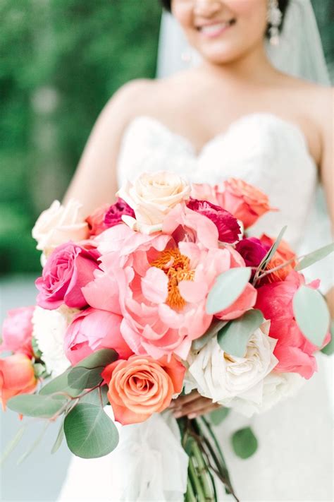 Coral Charm Peony Bouquet