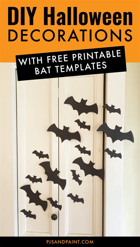 Free Printable Bat Template Diy Halloween Decorations