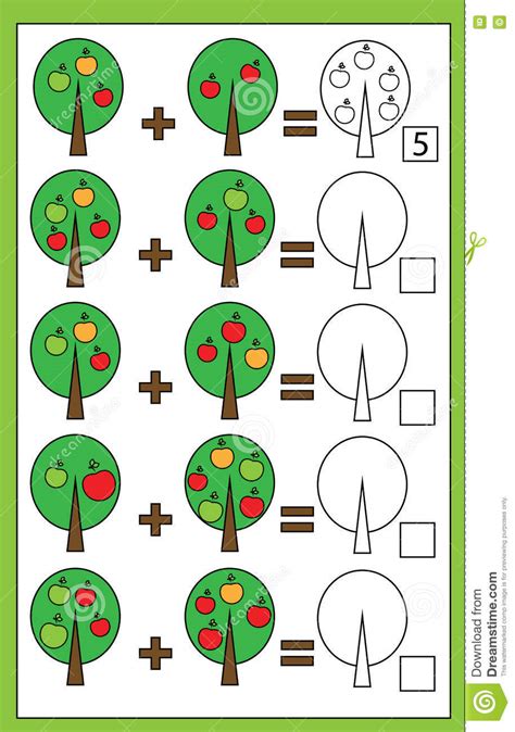 Available here are well simplified and premium 6th grade math skills: Math Educational Counting Game For Children, Addition Worksheet Stock Vector - Illustration of ...