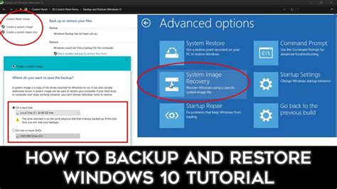 Step By Step Windows 10 System Image Backup And Restore Youtube