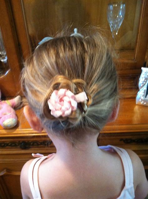 Braided Little Girl Updo For Ballet Flower Girl Hairstyles Ballet