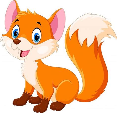 Kreskówka Lis Baby Animal Drawings Cute Cartoon Animals Pet Fox