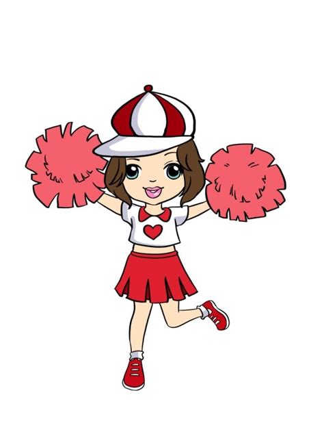 Easy Cheerleader Step By Step Drawing Tutorial Easy Drawing Guides