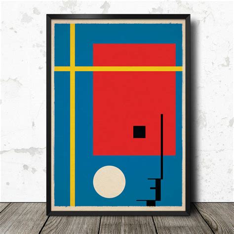 Bauhaus Inspired Abstract Geometric Art Print 08 By Magik Moments