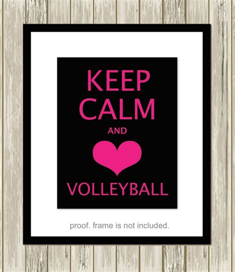 Keep Calm Volleyball Girls Art Volleyball Room Decor Etsy
