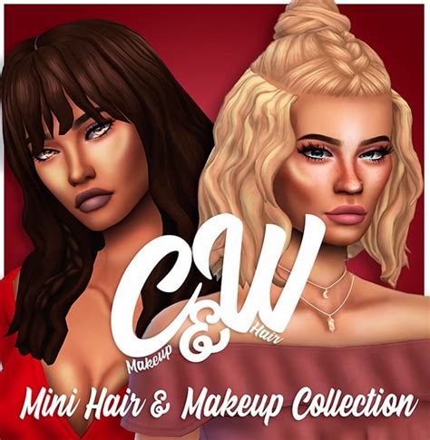 Candw Mini Hair And Makeup Collection At Wild Pixel Sims 4
