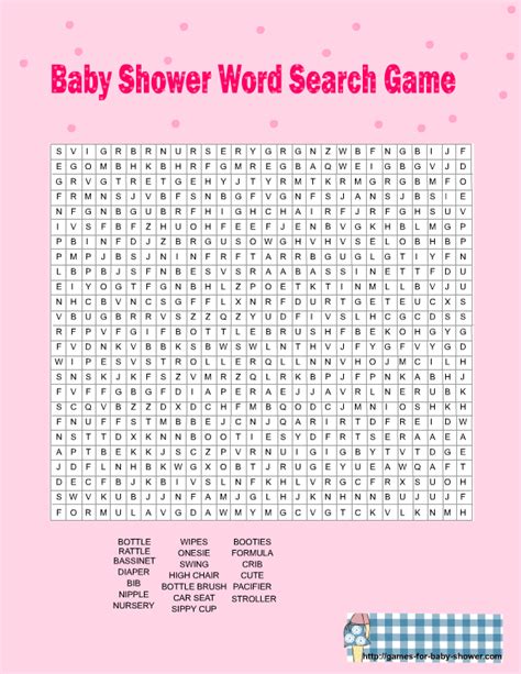 Crucigramas Para Baby Shower