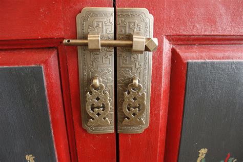 Antique Chinese Classical Cabinet Lock Latch Door Furniture Hardware