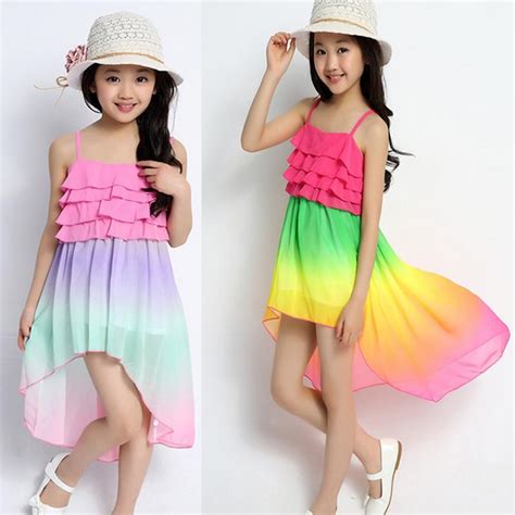 2015 Summer Girl Candy Color Beach Dress 3 4 5 6 7 8 9 10 11 12 13