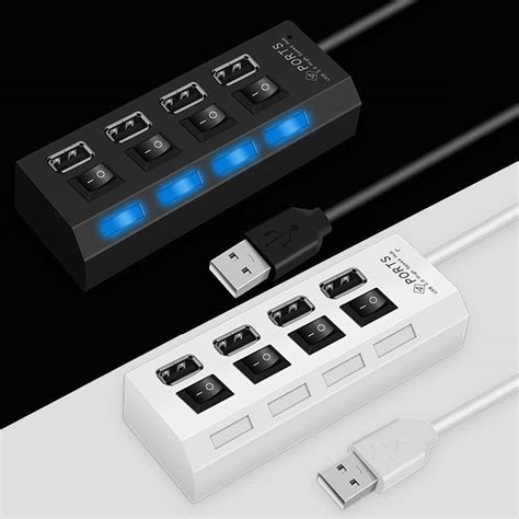 4 Port Usb Splitter 20 High Speed Multi Hub Expansion Desktop Pc