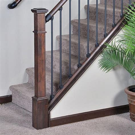 Craftsman Style Newel Post Stair Remodel Indoor Stair Railing