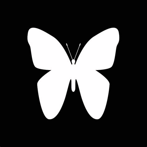 White Butterfly Silhouette Digital Art By David G Paul Pixels