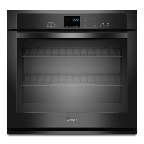 Whirlpool Self Cleaning Single Electric Wall Oven Black Common 30