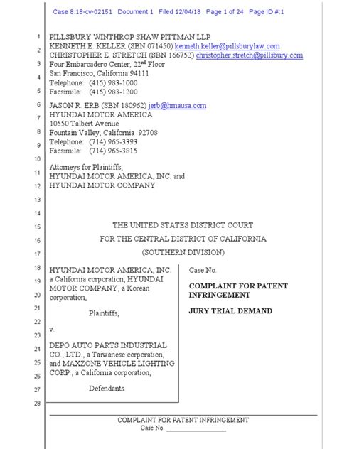 Hyundai motor finance will use the highest score out of the 3 (auto industry fico 08). Hyundai Motor Am. v. Depo Auto Parts - Complaint ...