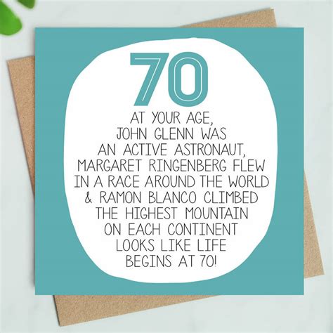 By Your Age Funny 70th Birthday Card By Paper Plane