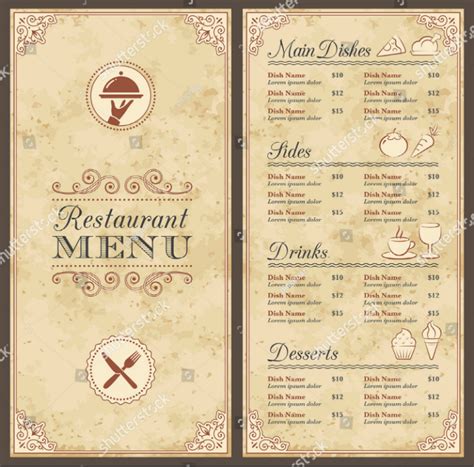 Empty Menu Template Creative Design Templates