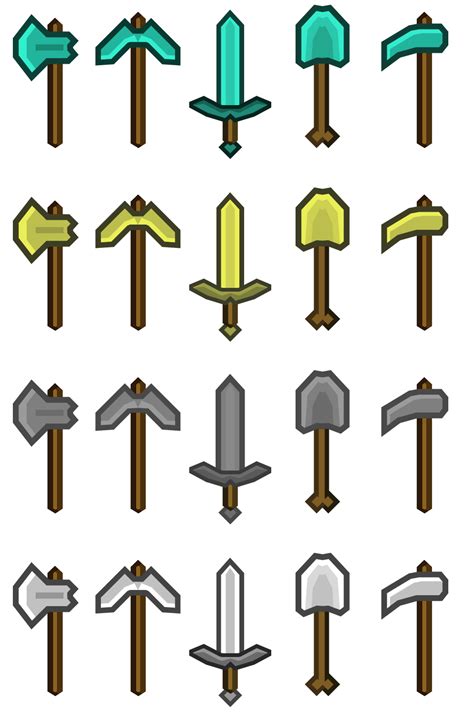 Transparent Transparent Background Pickaxe Png Minecraft Weapons ~ News