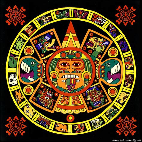 Mandala Azteca By Roberto Valdes Sanchez Símbolos Aztecas Arte