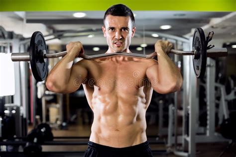 Fit Male Doing Biceps Exercise Stock Photo Image Of Muscles Male