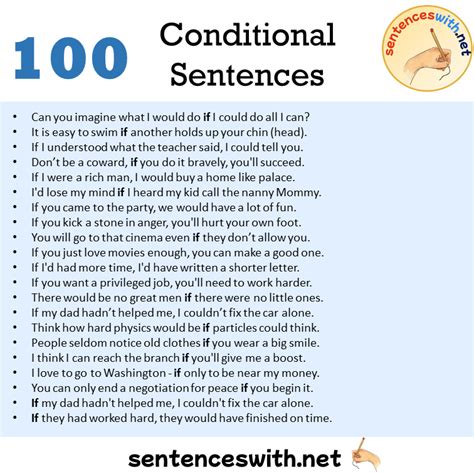 Conditional Sentences Examples Conditionals In A Sentence