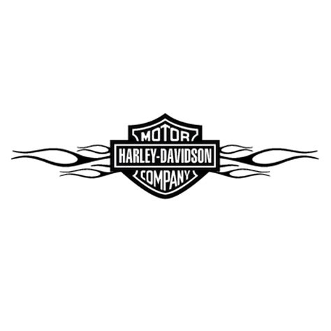 Harley Davidson Flaming Decal 3
