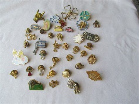 Huge Lot Of Tack Pins And Lapel Pins Some Very Old All Etsy Lapel
