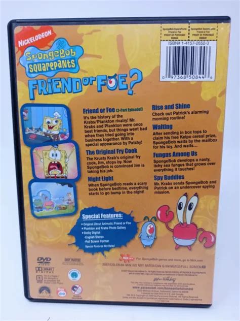 Spongebob Squarepants Friend Or Foe Dvd Good 2007 310