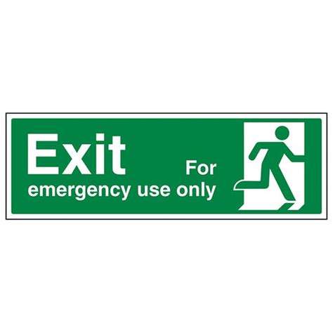 Exit For Emergency Use Only Right Landscape Fire Exit Safety