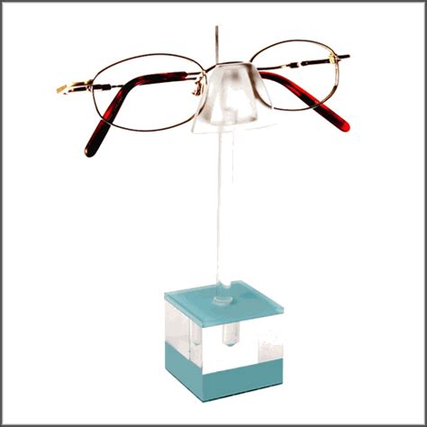 D3ltb Single Cubic Eyewear Display In Light Blue Perfect As A