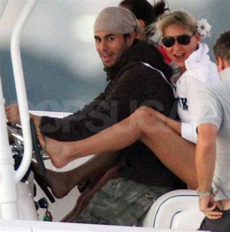 Pictures Of Anna Kournikova And Enrique Iglesias Hugging Aboard A Boat