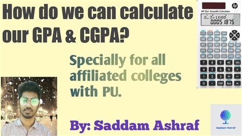 How to calculate your cgpa. Calculation of GPA and CGPA - YouTube