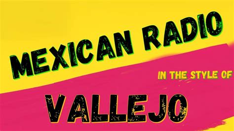 Vallejo Mexican Radio Karaoke Version Instrumental Youtube