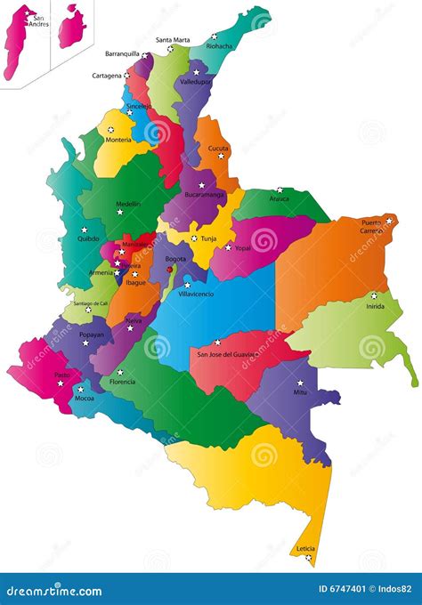 Mapa De Colombia Con Sus Regiones