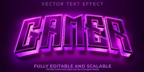 Free Vector Esport Text Effect Editable Gamer And Neon Text Style