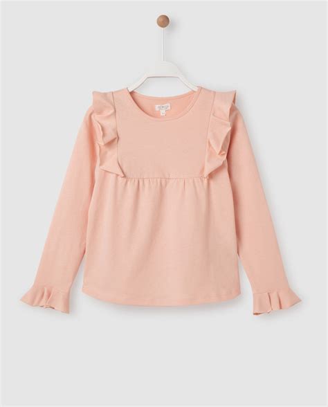Camiseta Infantil Volante En Puño Rosa · Moda Y Accesorios · Hipercor