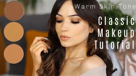 Classic Makeup Tutorial Nude Beige Soft Glam Makeup For Warm Skin