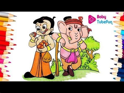 Chhota bheem aur krishna title track. Chhota Bheem and Little Ganesha Colouring page | Colouring ...