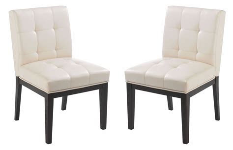 Felicia Cream Faux Leather Dining Chair Set Of 2 From Sunpan 52313 Coleman Furniture