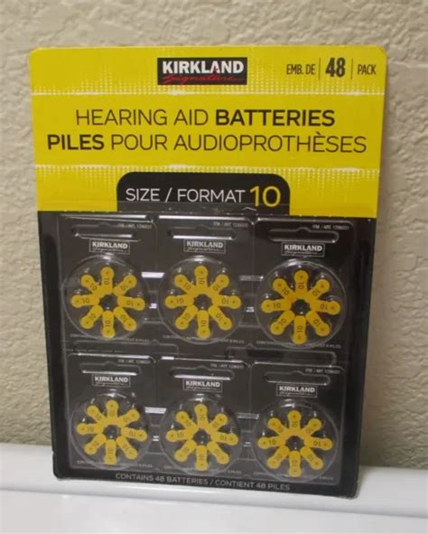 Kirkland Signature Hearing Aid Batteries Zinc Air Long Lasting Pack Brand New Picclick