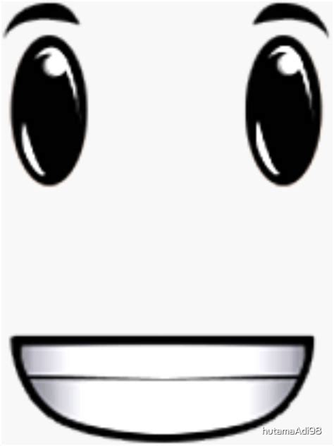 Roblox Friendly Smile Face Sticker For Sale By Hutamaadi98 Redbubble