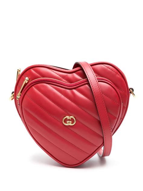 Gucci Mini Interlocking G Heart Shoulder Bag Farfetch