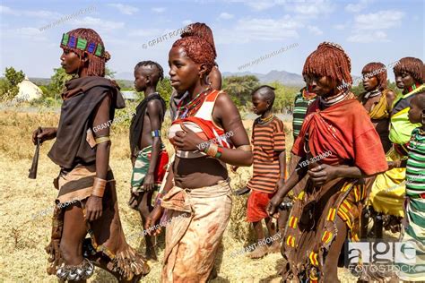 Hamar Tribe Women At A Bull Jumping Ceremony Dimeka Omo Valley